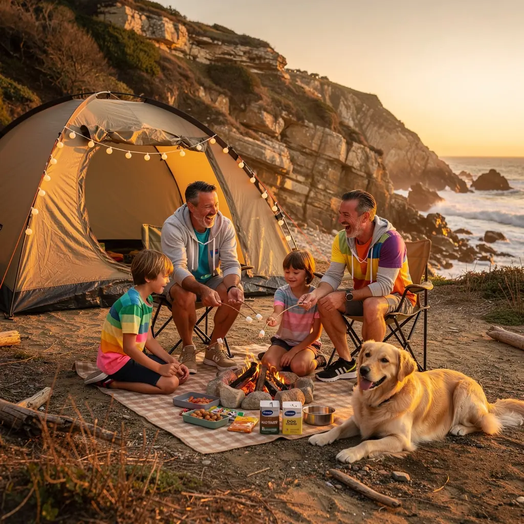 Собака играет на зеленом травяном поле в парке для собак.